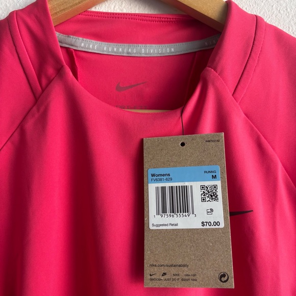NWT Nike Running Division Tank Top Athletic Muscle Shirt Dri Fit Aster Pink M - Picture 13 of 15